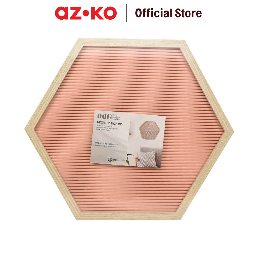 

AZKO Odi Papan Buletin Hexagon - Pink