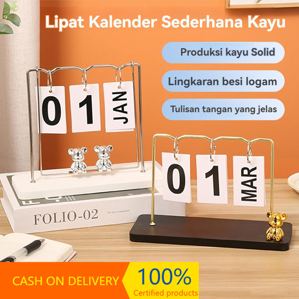 

CASH ON DELIVERY Kalender desktop kantor kreatif Eropa Bear calendar ornament living room office desktop calendar ruang tamu ruang kantor Beruang kalender