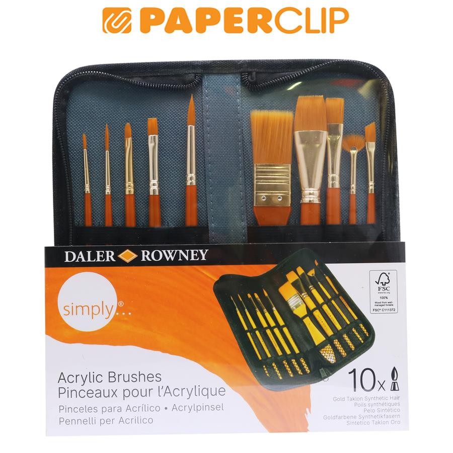 

KUAS LUKIS / BRUSH SIMPLY ACRYLIC GOLD TAKLON 10PC 216929010