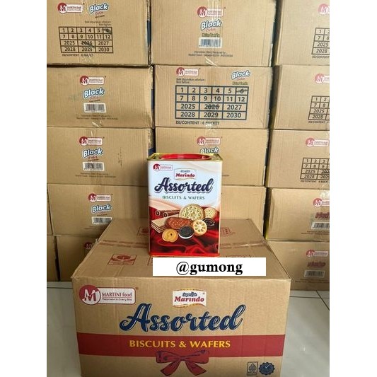 

[Kaleng] Marindo Biscuits assorted & Wafers Kaleng Segi 600gr