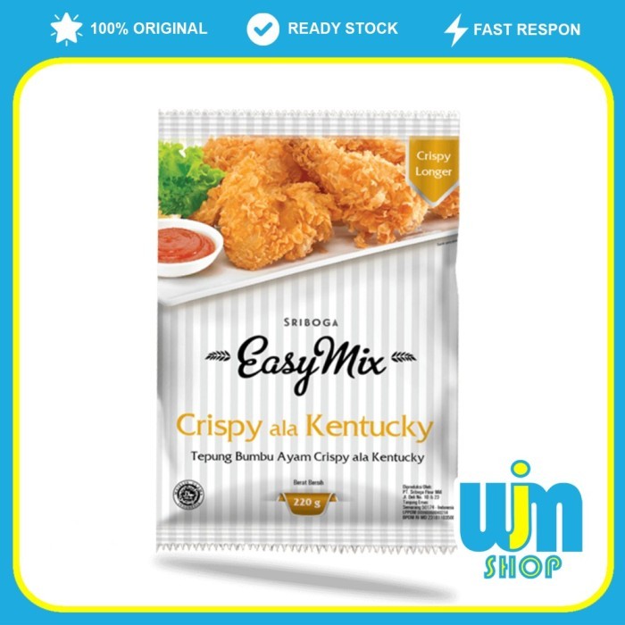 

Easy Mix Crispy Ala Kentucky 220gr Tepung Bumbu Untuk Ayam Goreng