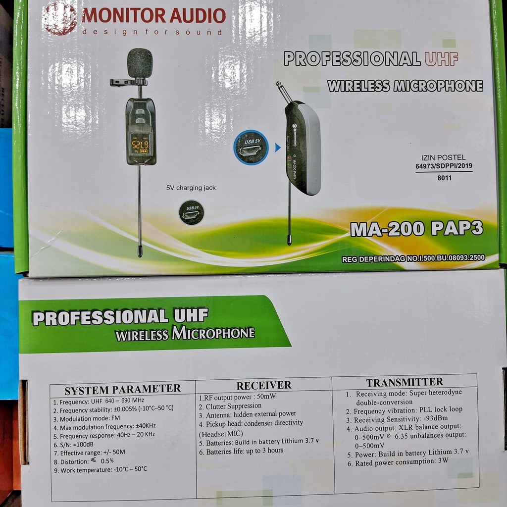 Mic Bando Wireless Microphone Clip On Monitor Audio MA 200 PAP 3