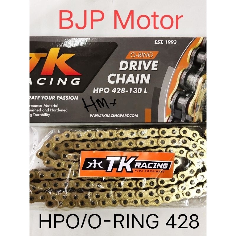 Rantai TK RACING 428 HS / HPO-~O-RING / 415 HS / 520 HPO~O-RING / HS GOLD Ukuran 110L 120L 130L 140L