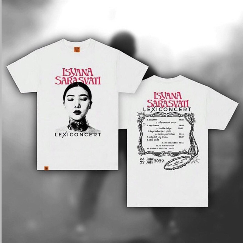 Tshirt ISYANA SARASVATI - LEXICONCERT White Cotton combad 24s Tebal