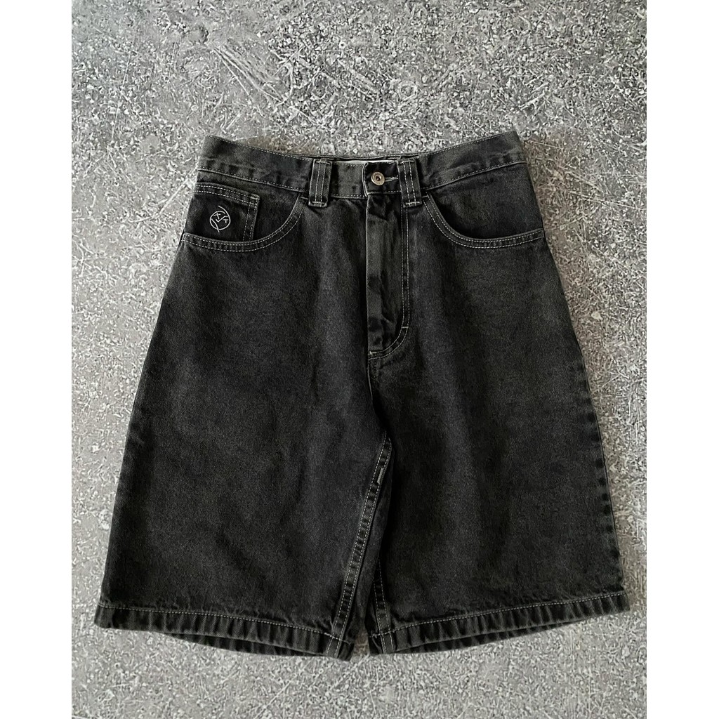 Polar Big Boy Shorts Y2K Gothic Hip Hop Cartoon Graphic Embroidery Baggy Jeans Denim Gym Shorts High