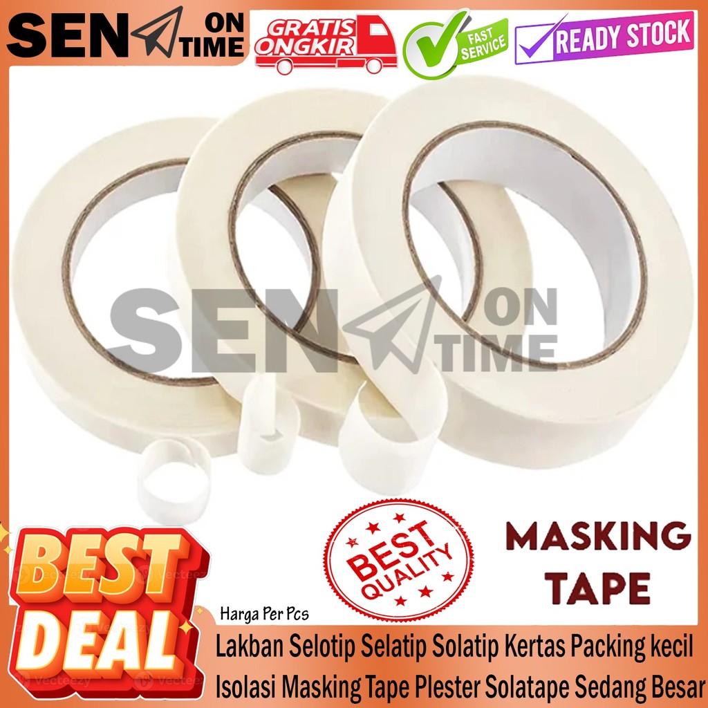 

Masking Tape Lakban Selotip Selatip Solatip Kertas Ducttape Perekat Plekat Rekat lengket Packing Isolasi Plester Solatape Double Solasi Selotip Rolltape Selotipe Robek Krep Selasiban Solasiban Tempel ATK Lem Lim Besar Kecil FRZ Sedang Roll Rol Gulung