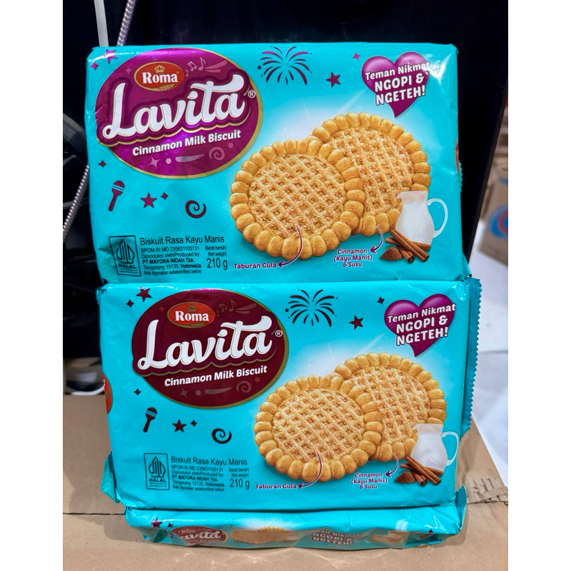 

Roma Lavita biskuit kayumanis 210gr 1 karton isi 28pcs