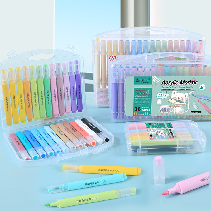 

BOBOMARTS Giorgione Acrylic Marker Akrilik Macarons Set Spidol isi 12/24/36/48 Warnas G-AM-MK