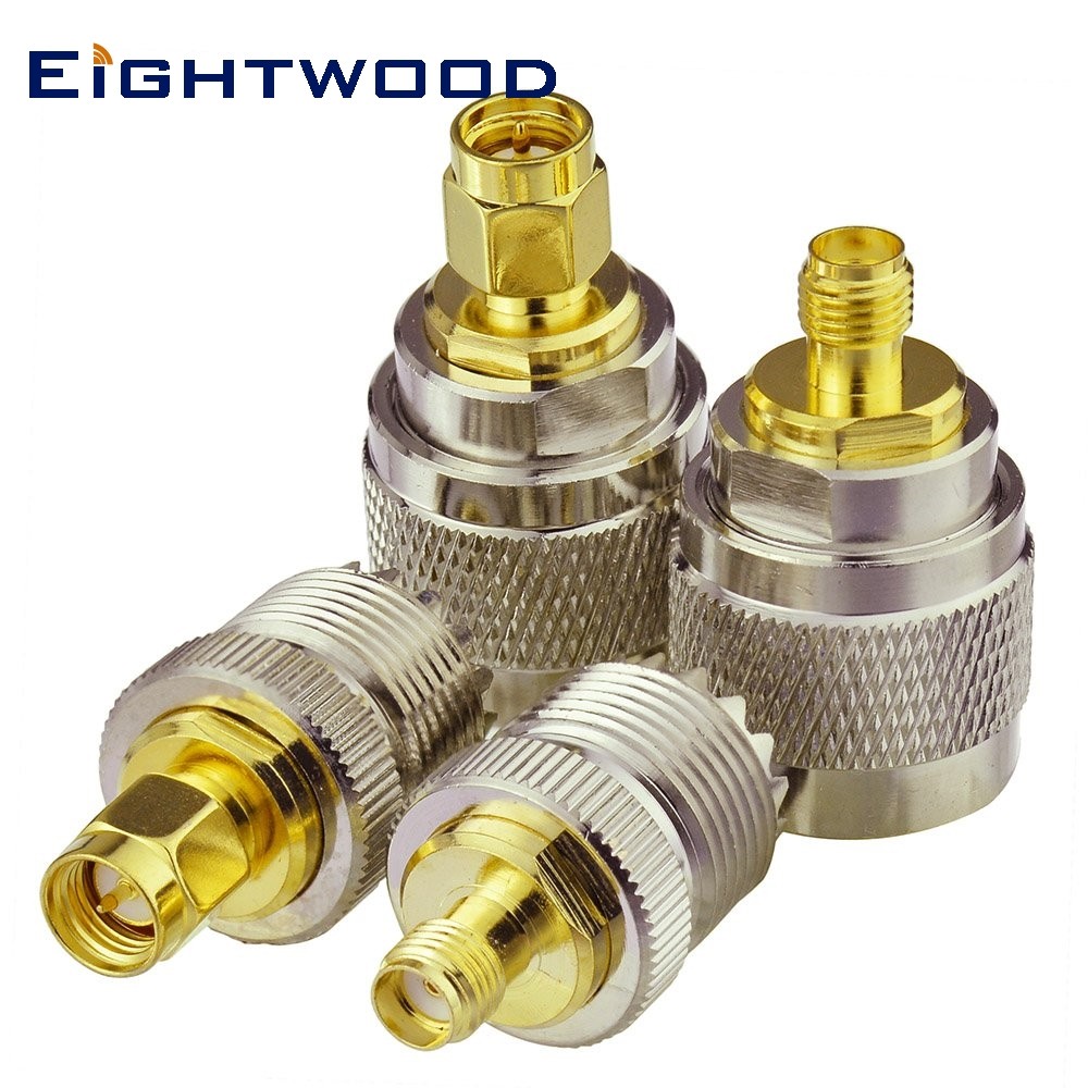 Eightwood UHF to SMA RF Coaxial Adapter UHF Male/Fmale (PL259/SO239) to SMA Male/Female Connector RF