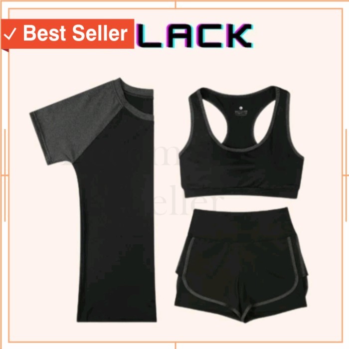 Setelan Olahraga Lari Badminton Senam Zumba Style Keren Murah /baju olahraga wanita import SET - Hit
