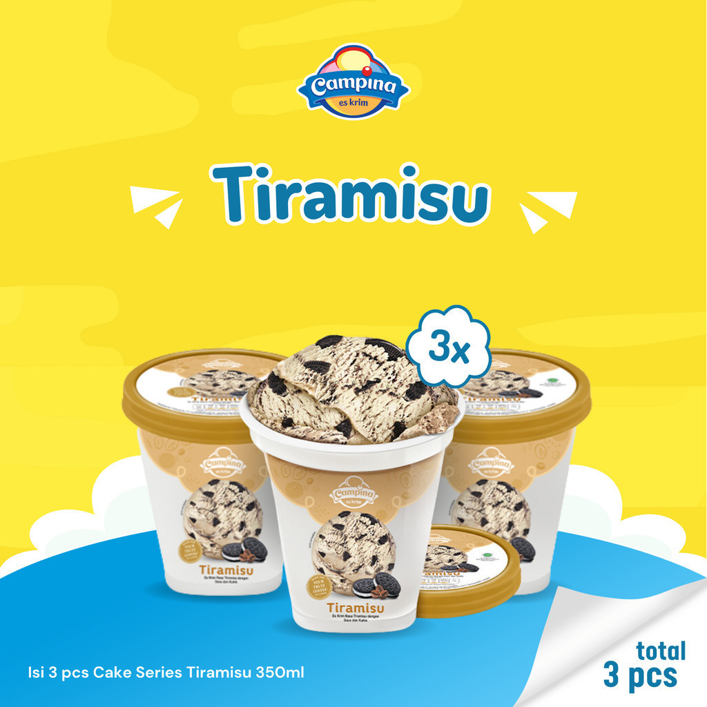 

Campina Cake Series Tiramisu 350ml - Es Krim