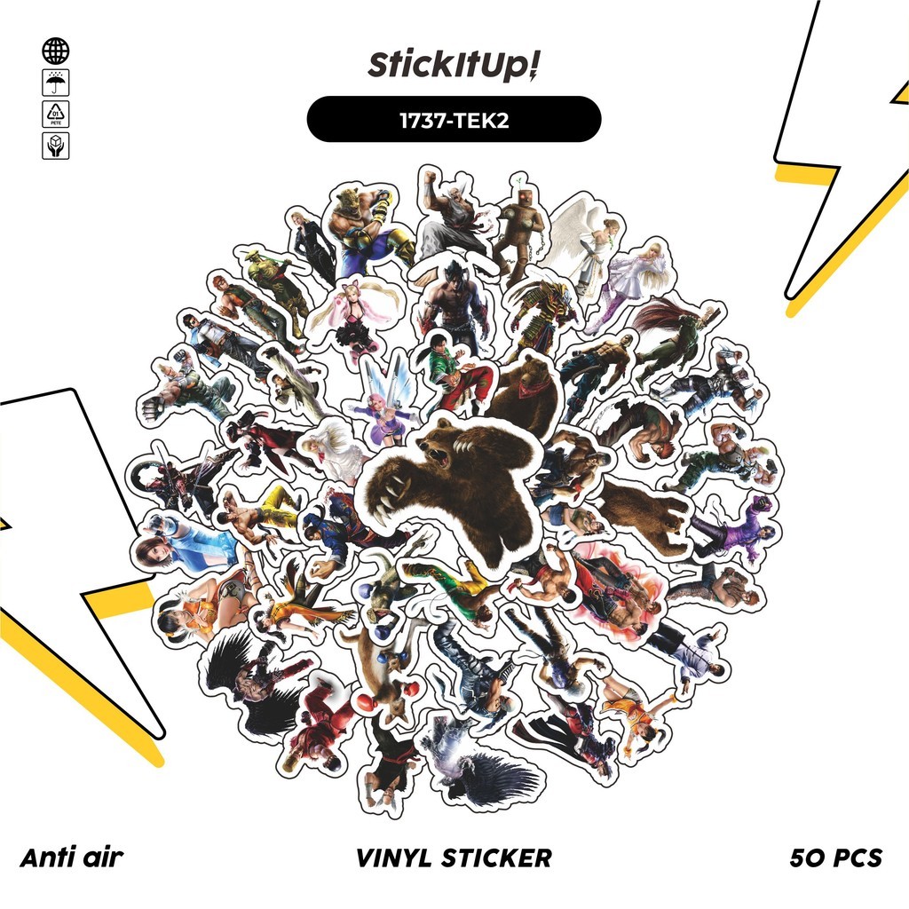 

COD 50 Pcs Stiker GAME SERIES TEKKEN CHARACTER MIX 02 Lucu Anti Air Untuk Dekorasi Notebook Sepeda Skateboard Handphone DIY