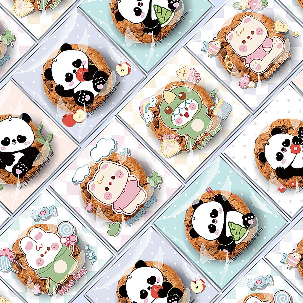 Plastik Kemasan Kue Motif Binatang - 100 PCS Plastik Cookies 10x10