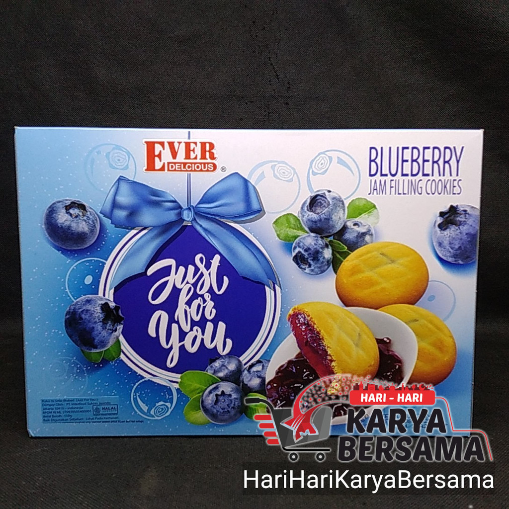 

MAKANAN RINGAN KUKIS EVER DELCIOUS JAM FILLING COOKIES BLUEBERRY BOX 150GR