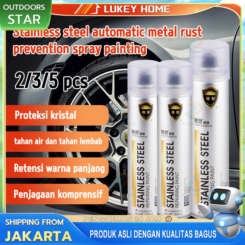 

【HOT】STOCK 350 ML Cat Semprot Chrome Sapporo Chrome Spray Paint Anti Karat Warna Stainless