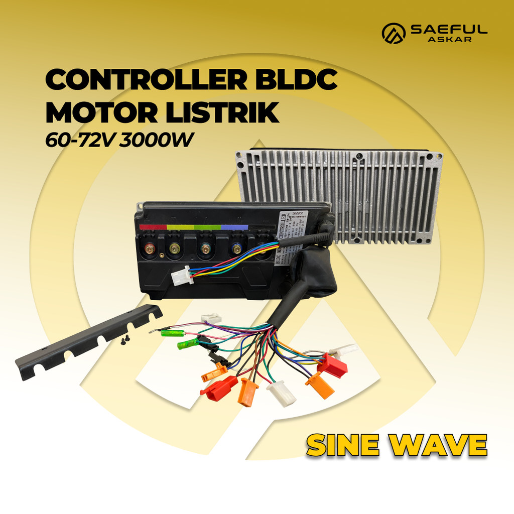 Kontroler Sine Wave Motor Listrik Motor Elektrik Kontrol BLDC 48V 60V 64V 72V 84V 3000W Watt Univers