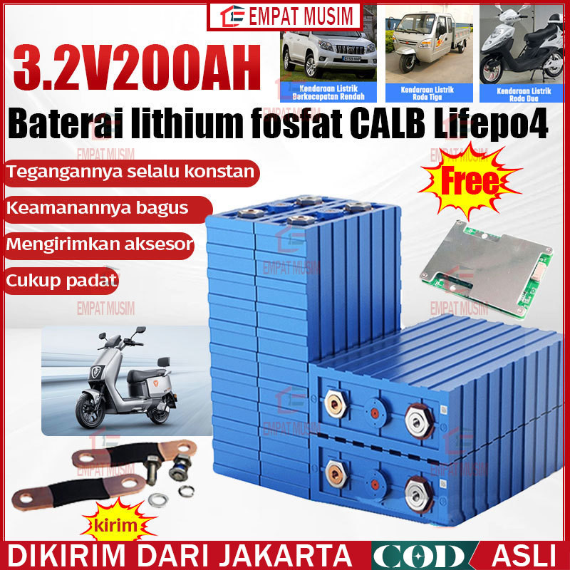 FREE BMS Barang baru Baterai Lifepo4 CATL 200AH BateraiBaterai Surya Kekuatan Besar 3.2V 200ah