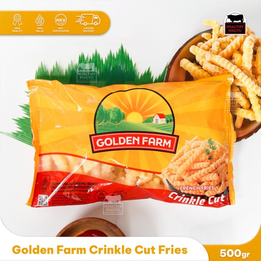 

Golden Farm Kentang Goreng Crinkle Cut 500gr Healthy Wagyu