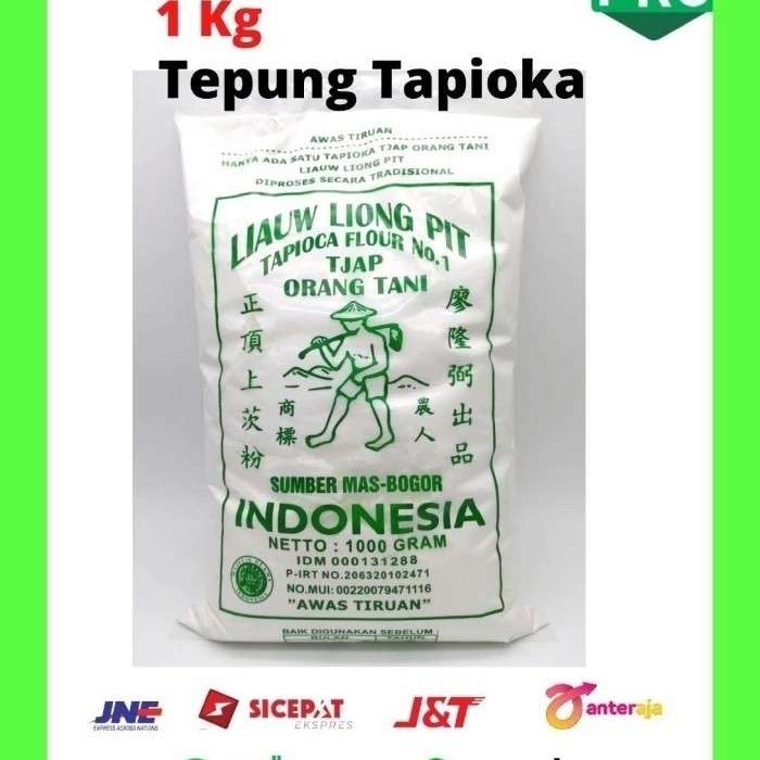 

[0k_market1] Tepung Tapioka Liauw Liong Pit cap orang tani 1 kg / Sagu Tani