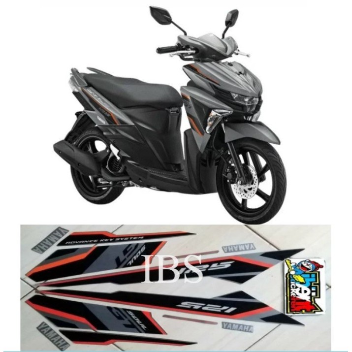 STRIPING MIO SOUL GT SILVER 2018 STIKER ORI YAMAHA POLET