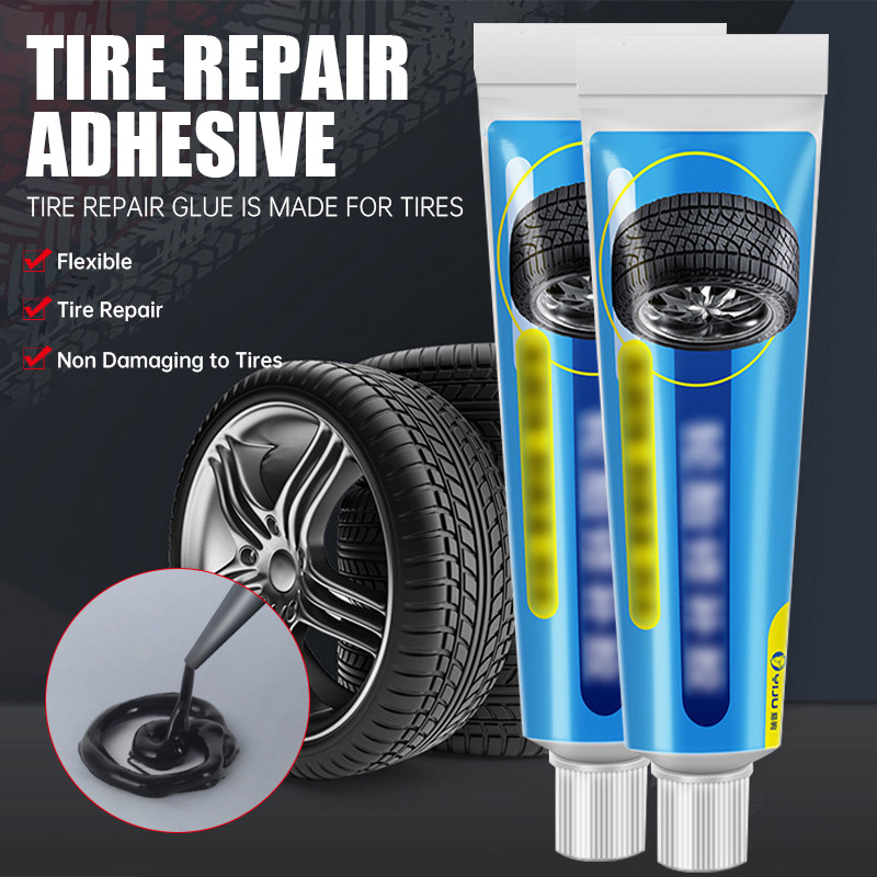 30ml Lem Tambal Ban Mobil Sepeda Motor Anti Bocor / Lem Ban Luar Mobil Sobek / Tire Glue Repair Tamb