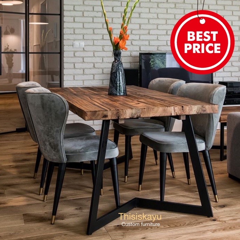 Meja Makan Set Kursi Sofa | Meja Makan Set Elegan Mewah | Meja Makan Set Kursi Sofa Tipe Modern Klas