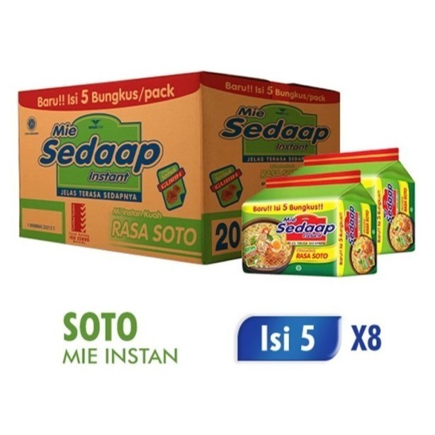 

Mie Sedap Soto 75 gr | Bundle 5 pack x 8