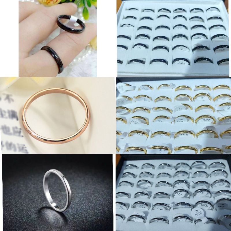 Grosir Cincin 1 box || Cincin titanium couple || Cincin Titanium Anti Karat dan Luntur || Cincin Tit