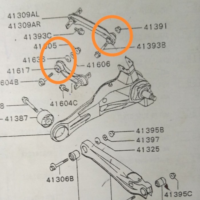 bushing link arm belakang evo 3 / evo 4 PART BARU