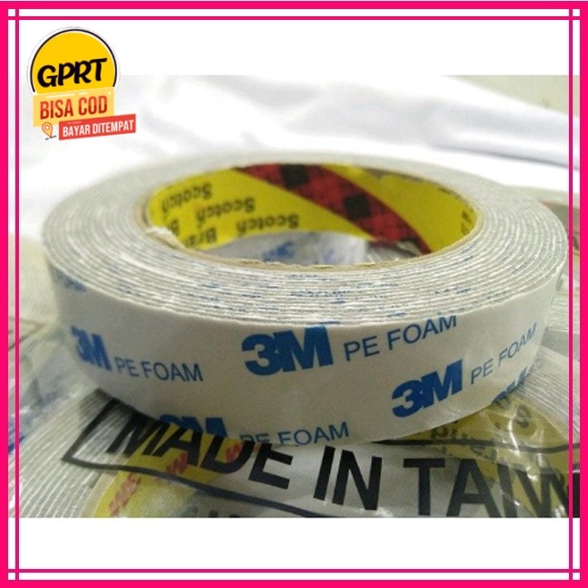 

GPRT PE Foam Double Tape 3M Isolasi Busa 2 sisi 20mmx4m