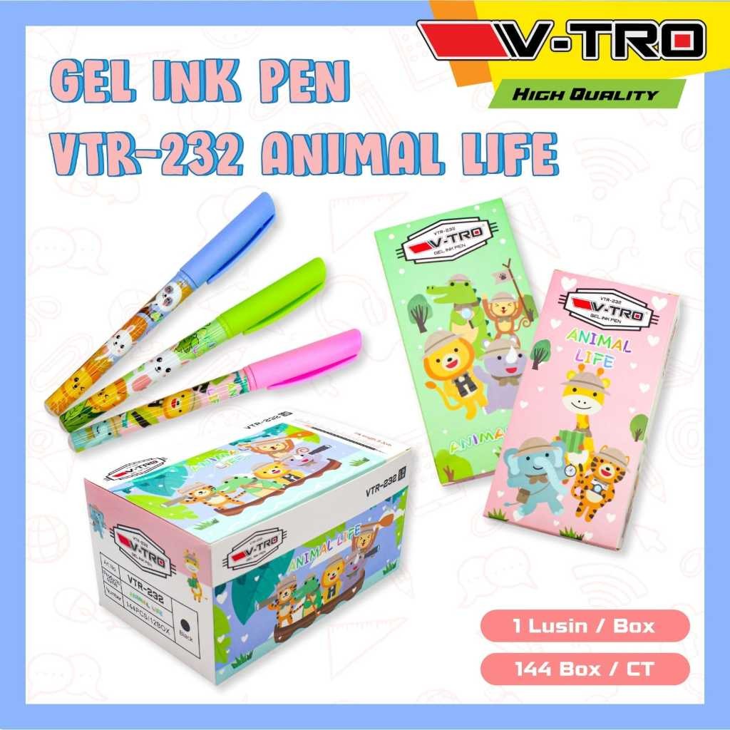 

Pulpen Gel 0.5mm VTR-232 Animal Life (12pc)