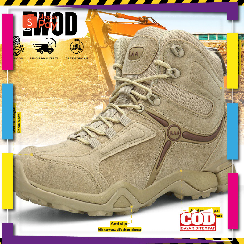 [PREMIUM ORIGINAL] Sepatu Safety Pria  Boots DLT Cordura 5AA Sepatu Tactical Gurun Boot Bikers Ujung