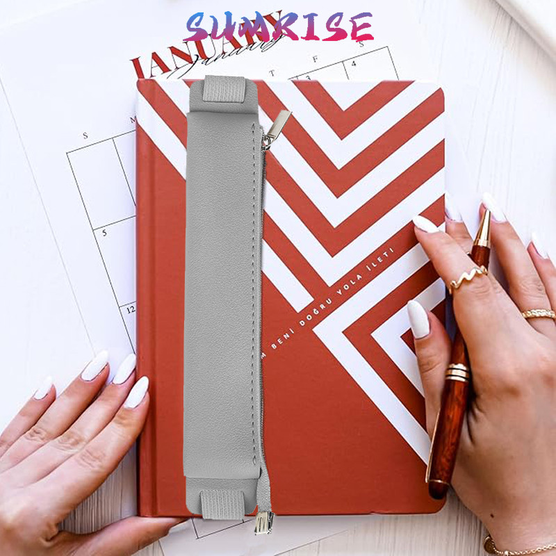 

Pen Pencil Case Tempat Pensil Pena Case Sleeve Karet Holder Kulit PU Holder Sleeve Pouch Bag