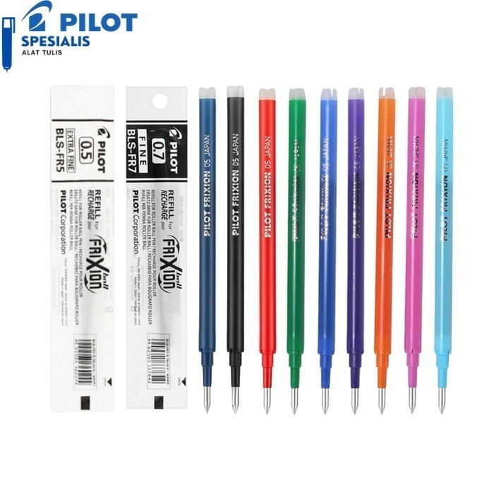 

Refill Pilot Frixion 0.5 mm BLRS-FR5 Clicker Erasable Pulpen Bisa Dihapus All Colors - Satuan - RF 0.5, GREEN