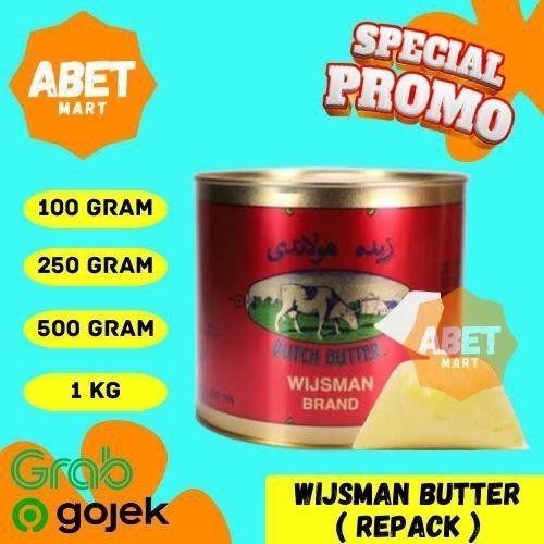 

Wisman Wijsman Butter 100Gr 250Gr 500Gr 1Kg - 100 250 500 Gr Gram 1 Kg ORIGINAL REPACK Mentega Asli Kue Martabak Olesan Wangi Pak Pcs Dus