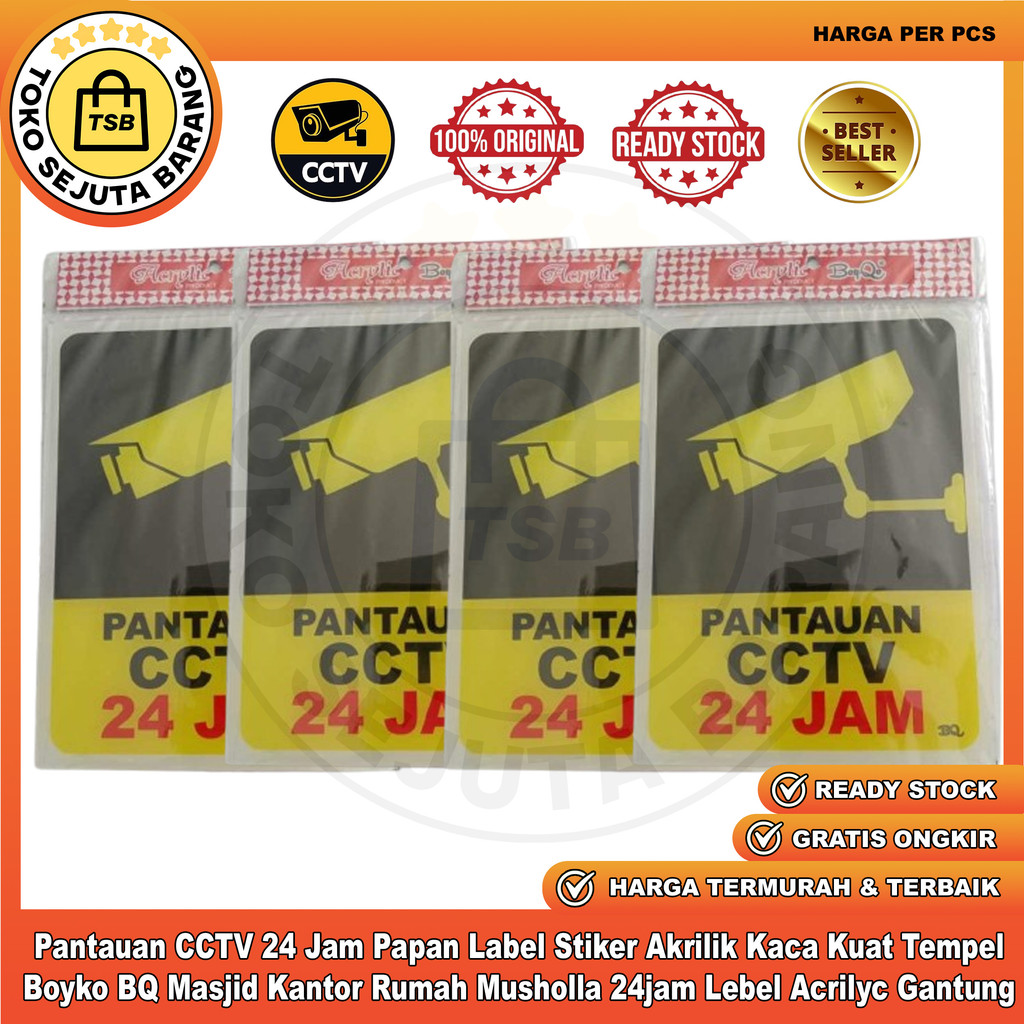 

Pantauan CCTV 24 Jam Papan Label Stiker Akrilik Kaca Kuat Tempel Boyko BQ Masjid Kantor Rumah Musholla 24jam Lebel Acrilyc Gantung Desain Modern Signage Visibilitas Nama Ruang Toko Informasi Praktis Mudah XAGL Tahan Lama Arah Dekorasi