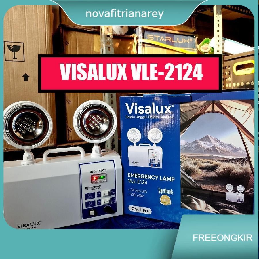 Visalux VLE-2124 LED Emergency Lamp - Lampu emergency Mata Kucing - Lampu Darurat - Lampu Listrik Pa