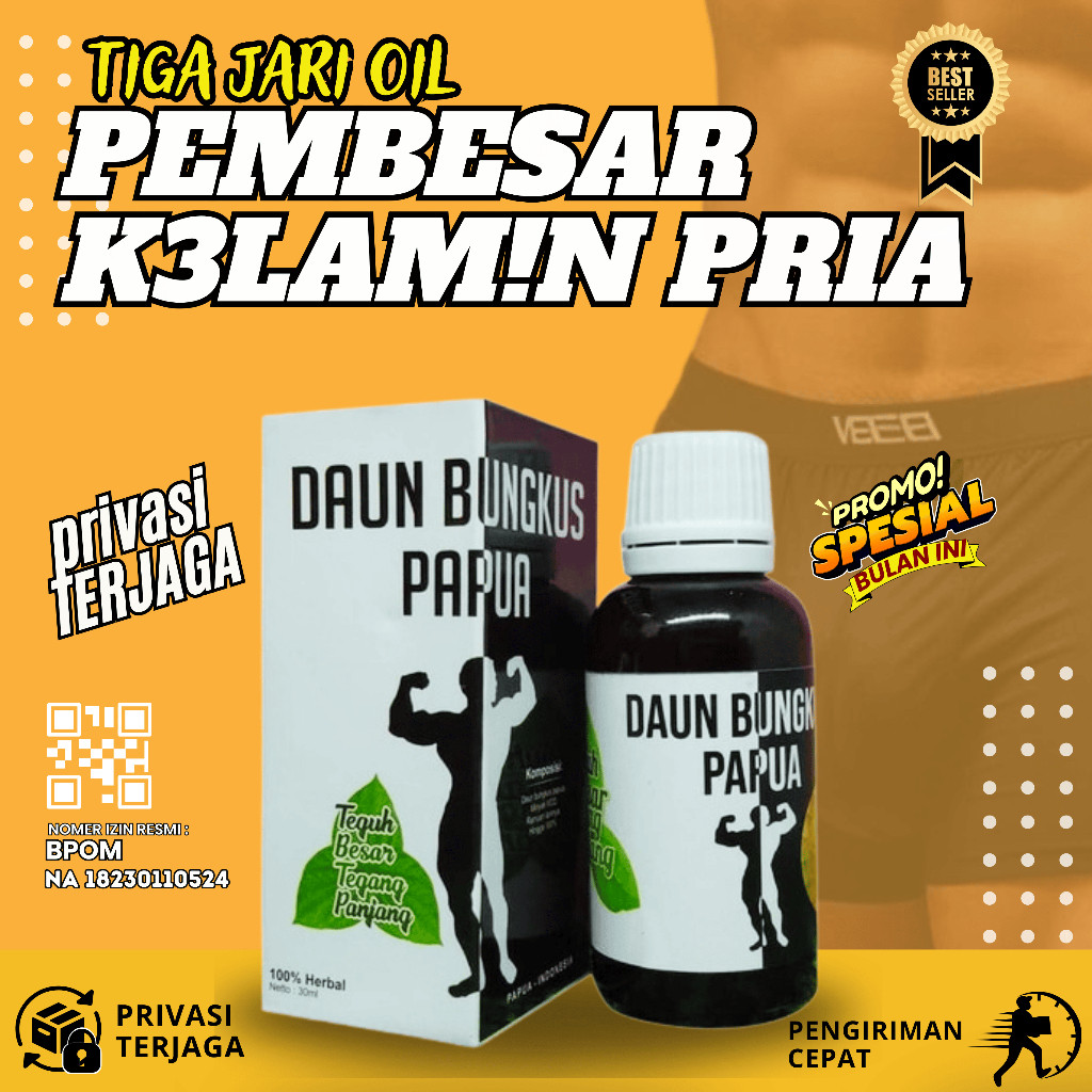 TIGA JARI OIL BPOM ORIGINAL MINYAK DUAN TIGA JARI/DAUN PEMBUNGKUS ASLI PAPUA DAUN BUNGKUS TIGA JARI