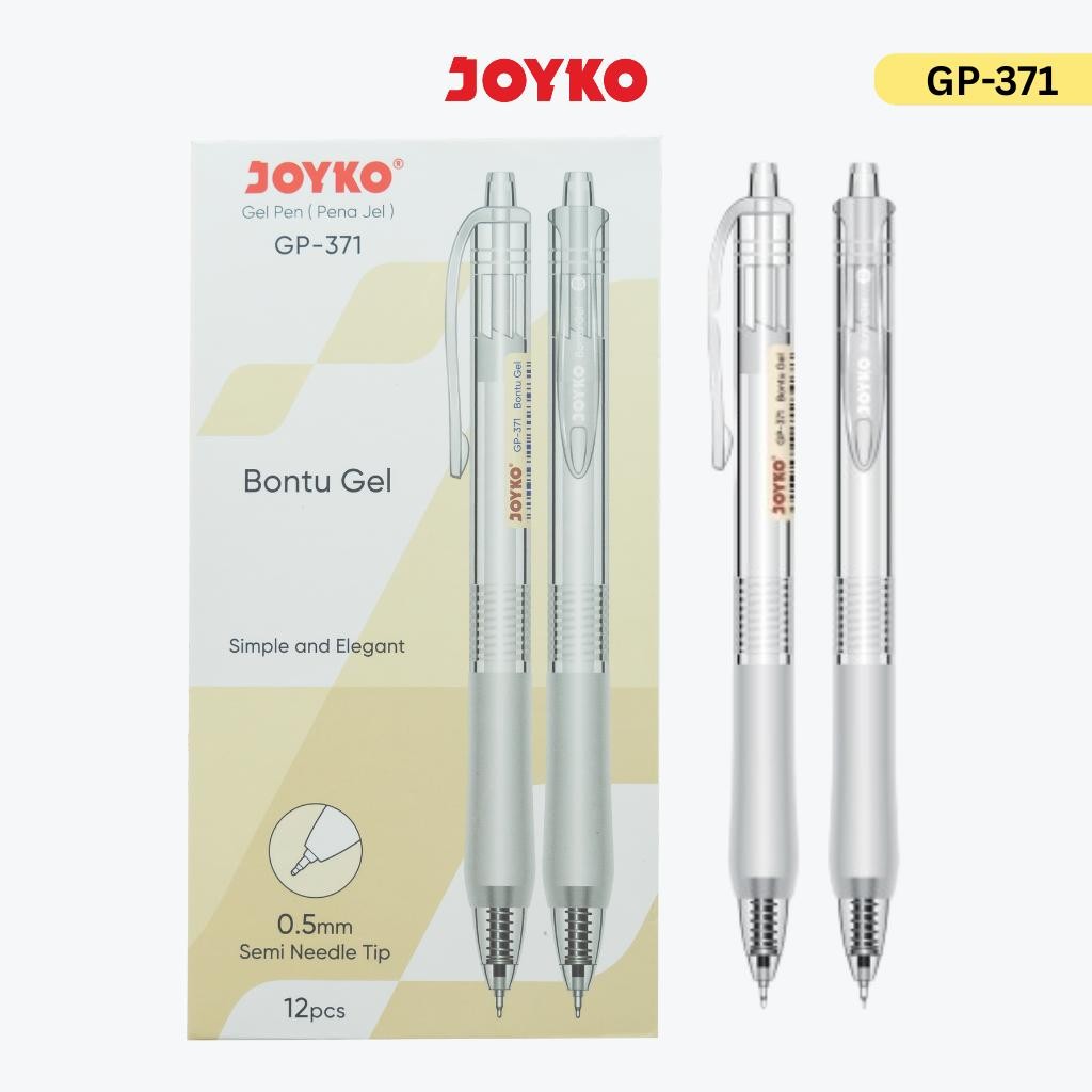 

JOYKO Pulpen Gel 1 Pack GP-371 Bontu Gel 0.5mm Isi 12 Pcs