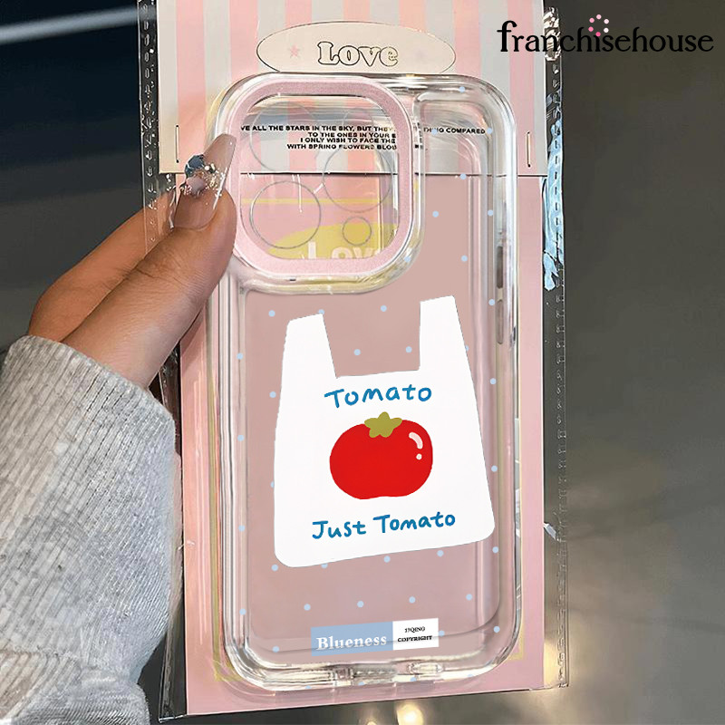 Casing IPhone Polka dot bag tomato Colorful Bingkai lensa Case Fashion Cocok untuk iPhone 11 12 13 1