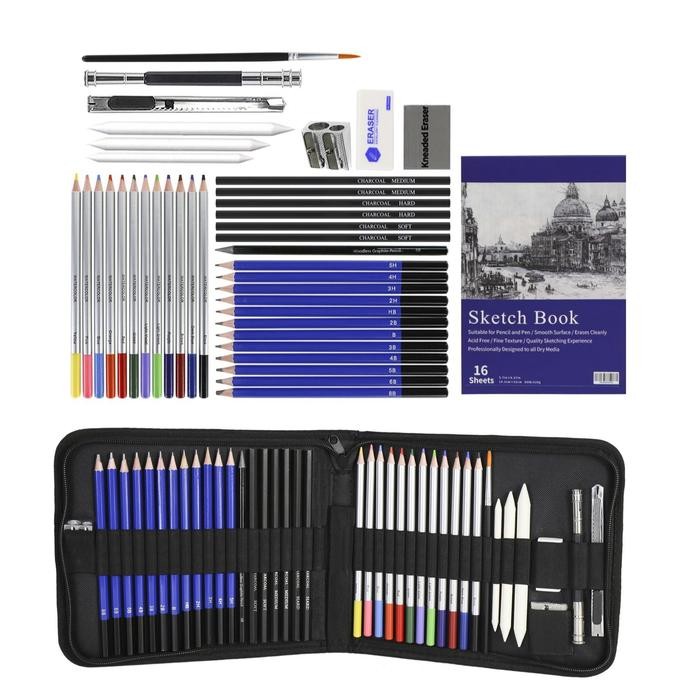 

Set Alat Gambar 41/98 Buah Set Lukisan Pensil Warna Alat Gambar Pensil Berwarna Memberikan sebuah buku sketsa - 41 Buah Set