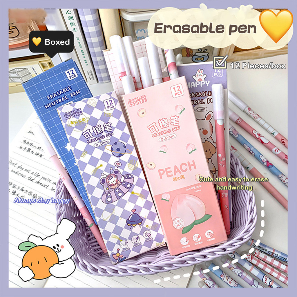

[DOTDING] 12 Pulpen Karter Terbaik 0.5mm Tinta Hitam Panas Hapus Desain Kartun Unik Cocok Untuk Ujian Sekolah & Hadiah Ulang Tahun H392