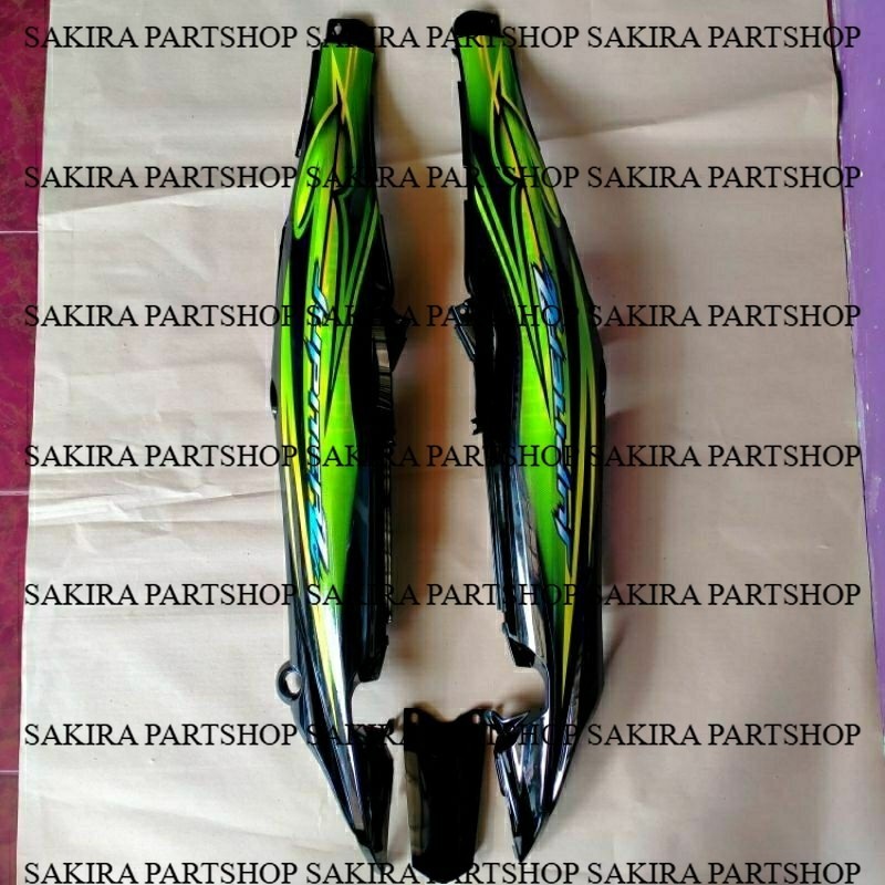 cover Body Jupiter Z Burhan Body Belakang Jupiter Z New Burhan stiker hijau tebal dan presisi