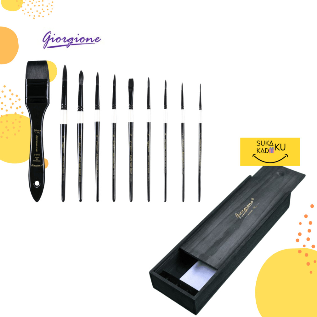 

GIORGIONE KUAS LUKIS WATERCOLOR BRUSH SET 10PCS G-S300