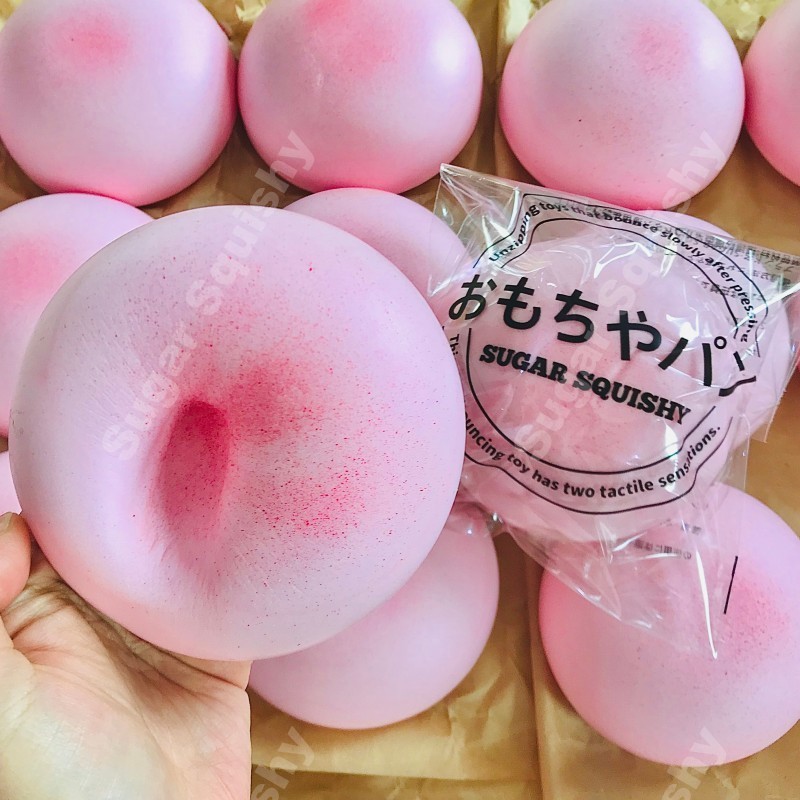 squishy jumbo pink bun by SUGAR SQUISHY