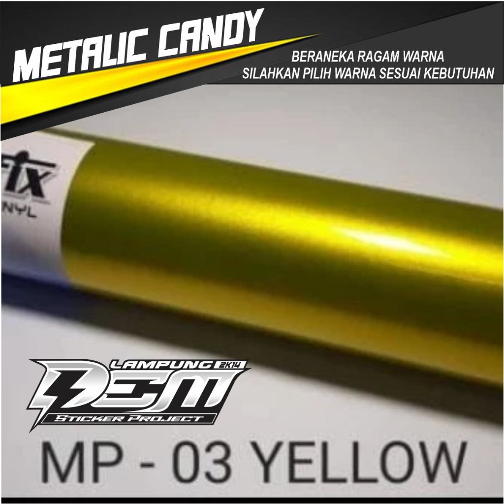 STIKER SKOTLET PROFIX KUNING CANDY METALIK PREMIUM BERKUALITAS