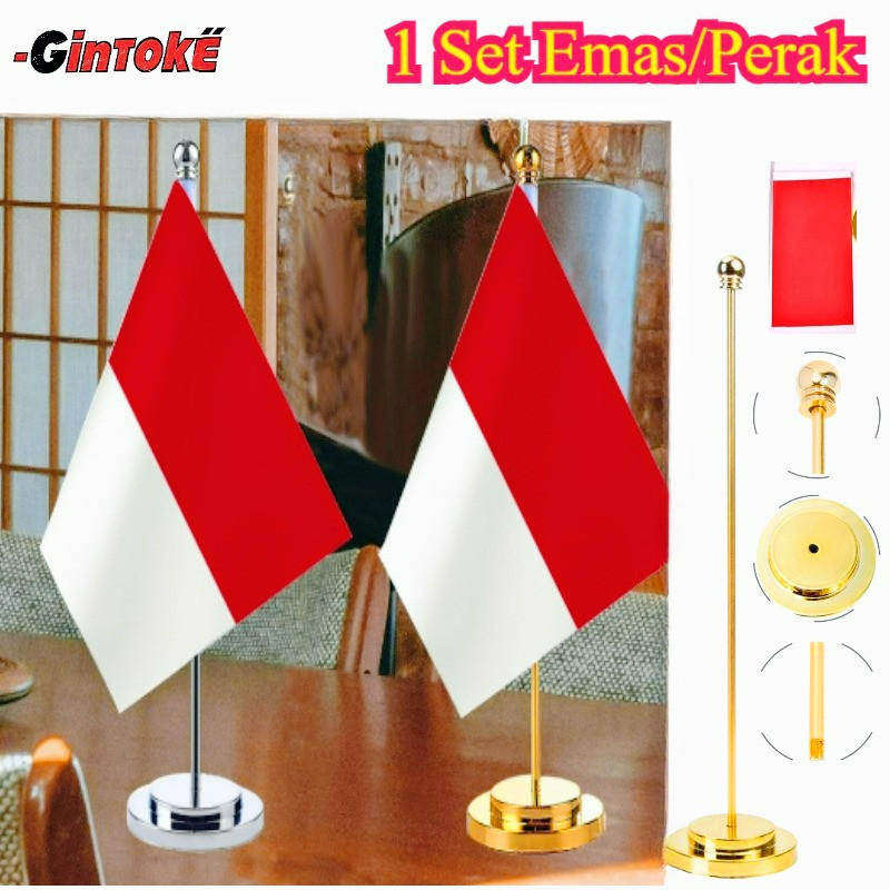 1Et Bendera Merah Putih Meja Tiangbendera Meja Tand Bendera Merah Putih Meja Bendera Tiang Bendera