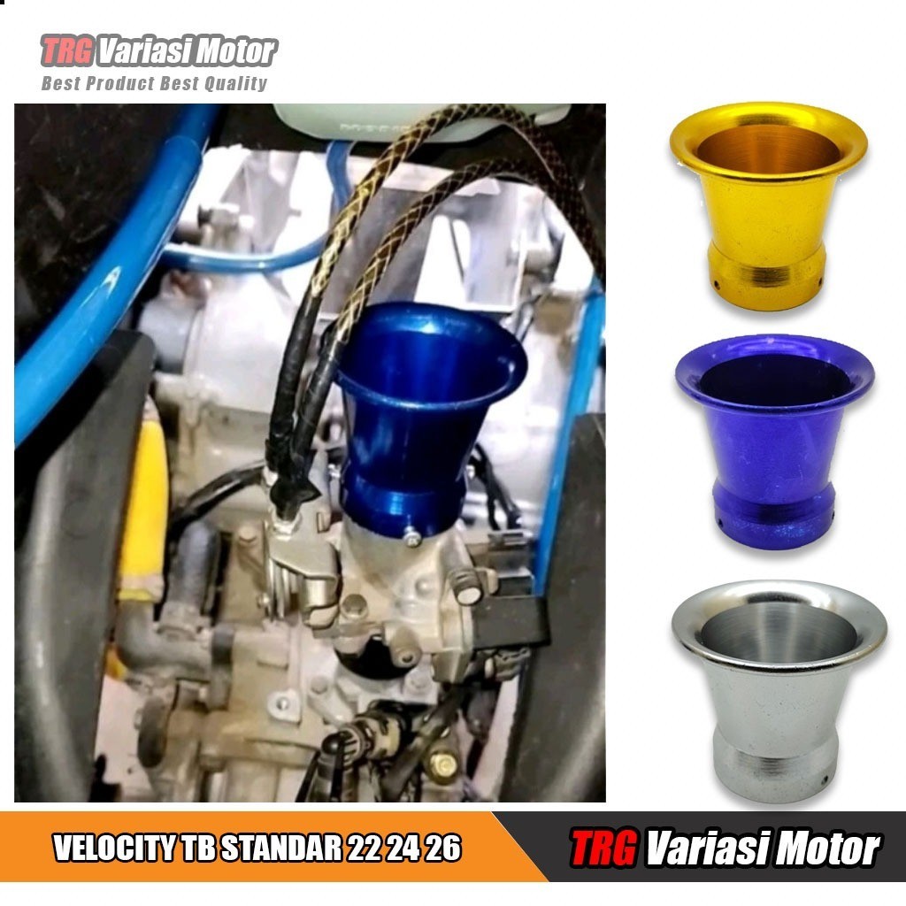 Velocity Throttle Body TB Standar Beat Vario 125 150 Scoopy Downdraft 22 24 26 MM
