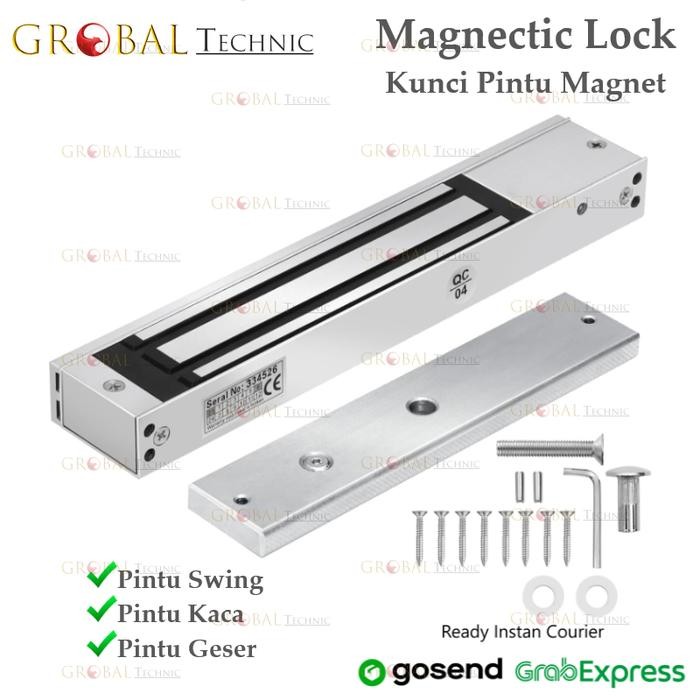 

Magnetic Lock Door 600LBS 280KG 12V Electric Magnetic Control Access / Magnet Pintu Kontrol Akses