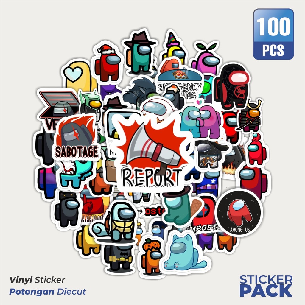 

Stiker Vinyl Stiker Game Among Us Waterproof Aesthetic- Untuk Laptop, Motor, dan Helm - Paper Stationery Pack